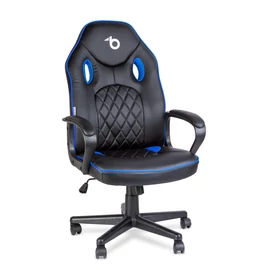 Gamer szék karfával, fekete / kék, 71 x 53 cm / 53 x 47 cm