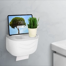 WC-papír tartó szekrény, fehér, 210 x 135 x 135 mm