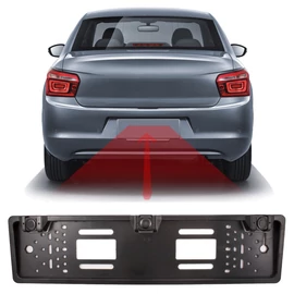 Rendszámtábla keretbe épített tolatókamera + szenzorok, 12V