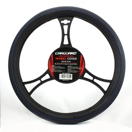Kormányvédő, 38 cm, HVA004, csúszásmentes, kék / fekete
