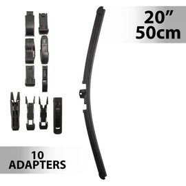 Ablaktörlő 20"/50 cm - 10 db adapterrel
