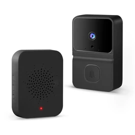 Smart videó kaputelefon szett, Wi-Fi-s, akkumulátoros, HD, fekete