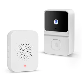 Smart videó kaputelefon szett, Wi-Fi-s, akkumulátoros, HD, fehér