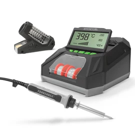 Digitális forrasztópáka állomás, LCD kijelzővel, pákaheggyel, ónnal és szivaccsal, 230 V