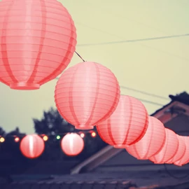 LED-es lampion, 1 LED, piros, 2 x AAA