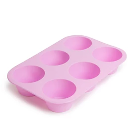 Szilikon muffinsütő-forma, 6 adagos