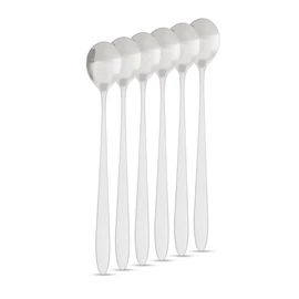 Rozsdamentes acél kávéskanál / latte macchiato kanál, 186 x 30 mm, 6 db / csomag
