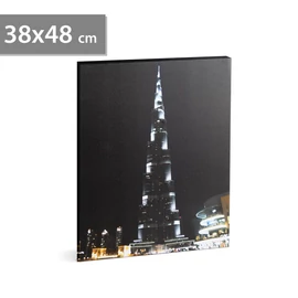 LED-es fali hangulatkép, "Burj Khalifa",  2 x AA, 38 x 48 cm