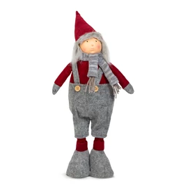 Karácsonyi textil manó figura, teleszkópos lábbal, 40, 60 cm