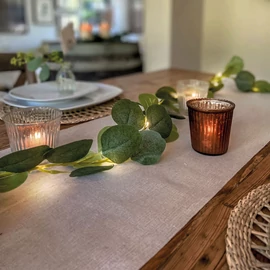 LED dekoráció, 20 LED, 2 m, melegfehér