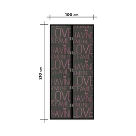 Szúnyogháló függöny ajtóra, mágneses, 100 x 210 cm, "Love"