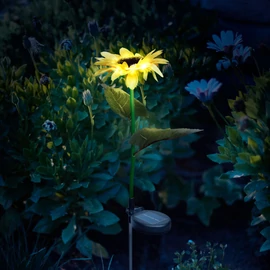 Leszúrható szolár napraforgó, 75 cm, 8 melegfehér LED