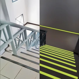 Ragasztószalag, csúszásmentes, 5 m x 25 mm, foszforeszkáló
