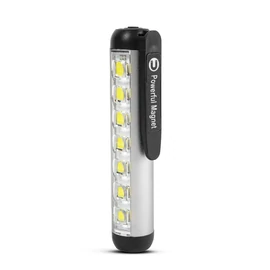 LED-es zseblámpa, munkalámpa móddal, 400 mAh akkumulátor, XPE + SMD LED, 500 lm, IP55, ezüst