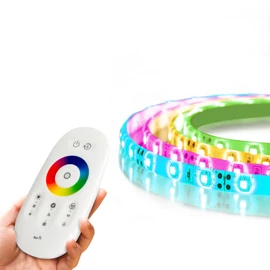 RGB LED szalag, "MagicControl", 5 m, 100+ program, érintős távirányító, IP65