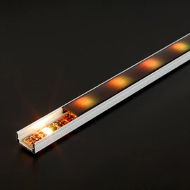 LED aluminium profil sín - 2000 x 17 x 8 mm - U profil - fehér