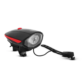 Kerékpár lámpa elektromos kürttel, XPE LED, 400 mAh, 450 lm, IP55