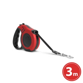 Automata póráz, 3 m, piros