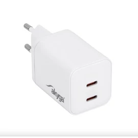 Akyga AK-CH-29  USB Töltő 2x USB-C PD 5-20V / max. 3A 45W Quick Charge 3.0 GaN