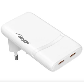 Akyga AK-CH-32 USB Töltő 2x USB-C PD 5-20V / max. 3.25A 65W Quick Charge 4+ GaN