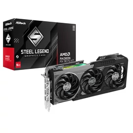 ASRock AMD Radeon RX 9070 XT Steel Legend Dark 16GB videokártya