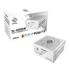 ASRock Steel Legend SL-1200GW 1200W 80 PLUS Gold Moduláris Tápegység, fehér