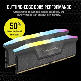 CORSAIR DDR5 6000MHz 32GB (2x16GB) XMP VENGEANCE RGB RAM, fekete