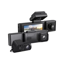LAMAX N10 GPS 3in1 Autóskamera 3 db kamerával (első/hátsó/belső)