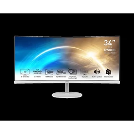 MSI PRO MP341CQW - 34" UWQHD VA 100Hz ívelt monitor, fehér