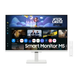 Samsung LS27FM501EUXDU Smart Monitor 27" FHD IPS Tizen operációs rendszer, fehér
