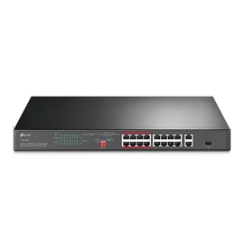 TP-LINK TL-SL1218P 16-Port 10/100Mbps + 2-Port Gigabit Rackmount Switch