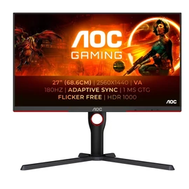 AOC G3 Q27G3XMN/BK számítógép monitor 68,6 cm (27") 2560 x 1440 pixelek 2K Ultra HD LED Fekete, Vörös