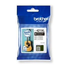 Brother LC-421XLBK tintapatron 1 db Eredeti Nagy (XL) kapacitású Fekete