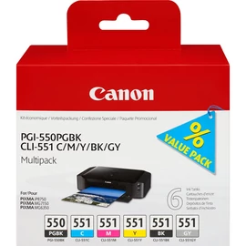 Canon 6496B005 tintapatron 6 db Eredeti Fotó fekete, Fotó cián, Fotó szürke, Fotó bíborvörös, Fekete, Fotó? sárga