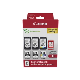 Canon 8286B015 tintapatron 3 db Eredeti Nagy (XL) kapacitású Fekete, Cián, Magenta, Sárga