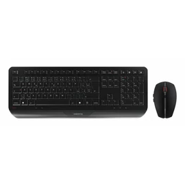 CHERRY JD-7000CS-2 billentyűzet Egér mellékelve Otthoni/irodai Vezeték nélküli RF QWERTZ Cseh, Szlovák Fekete