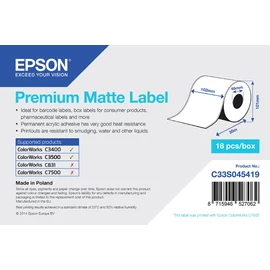 Epson Premium, 102mm x 35m, 163 g/m2
