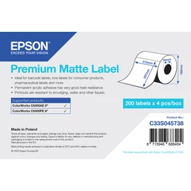 Epson C33S045738 nyomtató címke Öntapadós nyomtatócimke