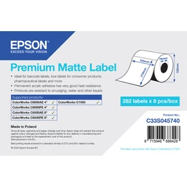 Epson C33S045740 nyomtató címke Öntapadós nyomtatócimke