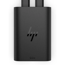 HP 65W GaN USB-C Laptop Charger áramátalakító és inverter Fekete