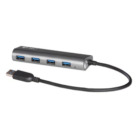 i-tec Metal U3HUB448 hálózati csatlakozó USB 3.2 Gen 1 (3.1 Gen 1) Type-A 5000 Mbit/s Szürke