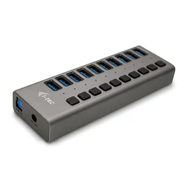 i-tec U3CHARGEHUB10 mobiltelefon töltő Univerzális Szürke Váltakozó áram Gyorstöltés Beltéri