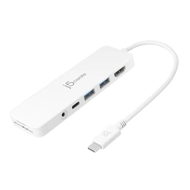 j5create JCD373 USB 3.2 Gen 1 (3.1 Gen 1) Type-C Fehér