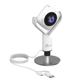 j5create JVCU360 webkamera 2,07 MP 1920 x 1080 pixelek USB 2.0 Fekete, Fehér