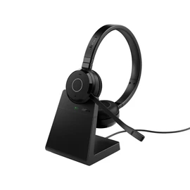 Jabra Evolve 65 TE Headset Vezetékes és vezeték nélküli Fejpánt Iroda/telefonos ügyfélközpont USB A típus Bluetooth Dokkoló Fekete