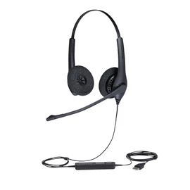Jabra Biz 1500 Headset Vezetékes Fejpánt Iroda/telefonos ügyfélközpont USB A típus Bluetooth Fekete