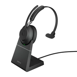 Jabra Evolve2 65 Headset Vezeték nélküli Fejpánt Iroda/telefonos ügyfélközpont USB A típus Bluetooth Dokkoló Fekete