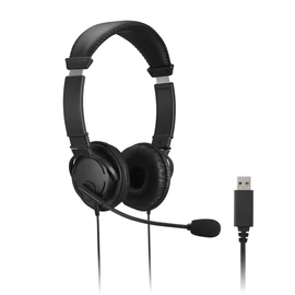 Kensington K33065WW fejhallgató és headset Vezetékes Fejpánt Iroda/telefonos ügyfélközpont USB A típus Fekete
