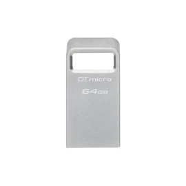 Kingston Technology DataTraveler Micro USB flash meghajtó 64 GB USB A típus 3.2 Gen 1 (3.1 Gen 1) Ezüst