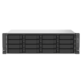 QNAP TS-1673AU-RP-16G tárolószerver NAS Rack (3U) Ryzen Embedded V1500B 16 GB DDR4 0 TB QNAP QTS Fekete, Szürke